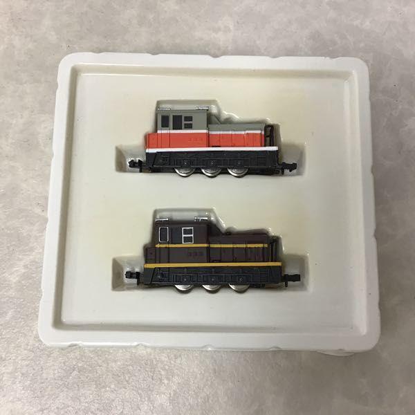 動作確認済 三ツ星 Nゲージ レトロ2両入 グレー/オレンジ・ブラウン C
