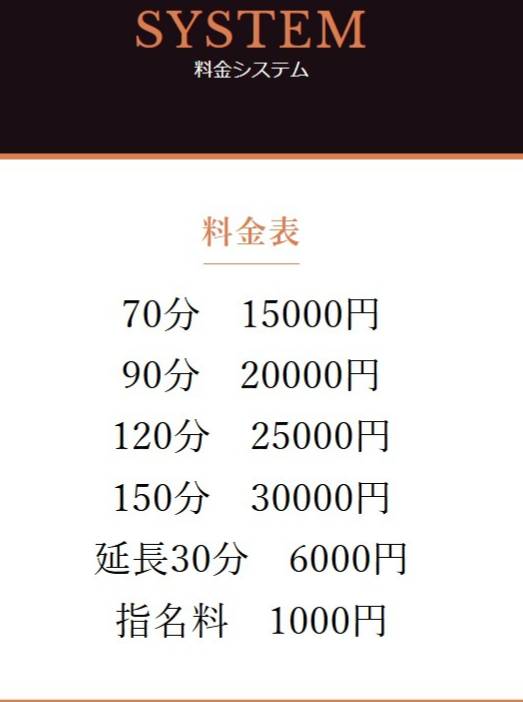 料金表