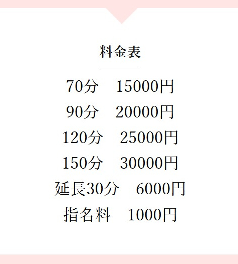 料金表