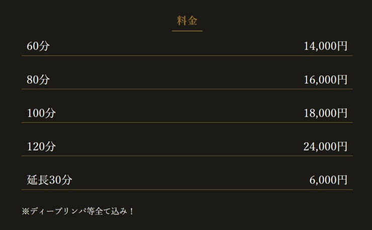 料金表