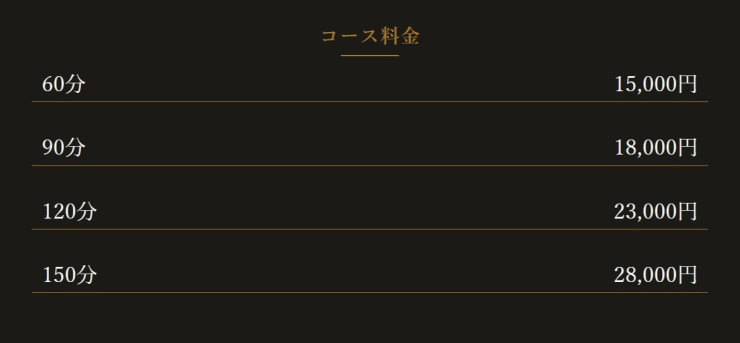料金表