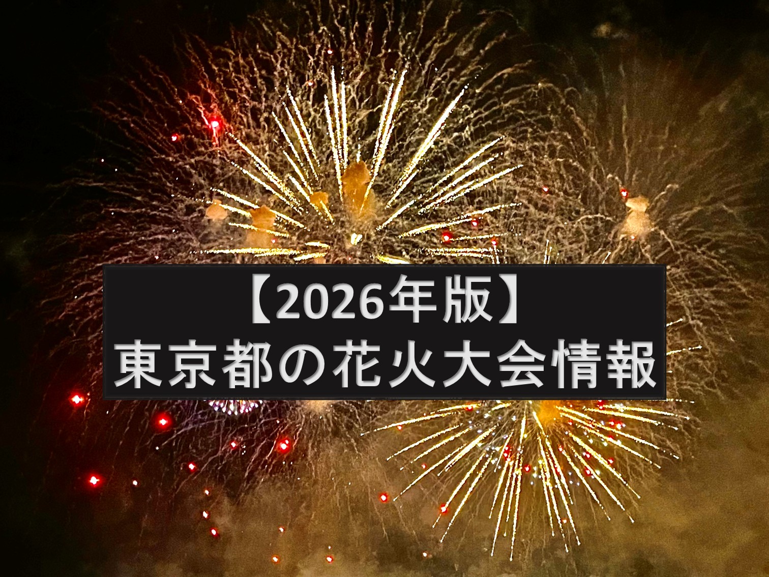 【2026年版】東京都の花火大会情報