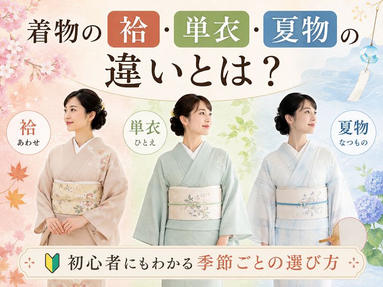 着物の袷・単衣・夏物の違いとは？初心者にもわかる選び方