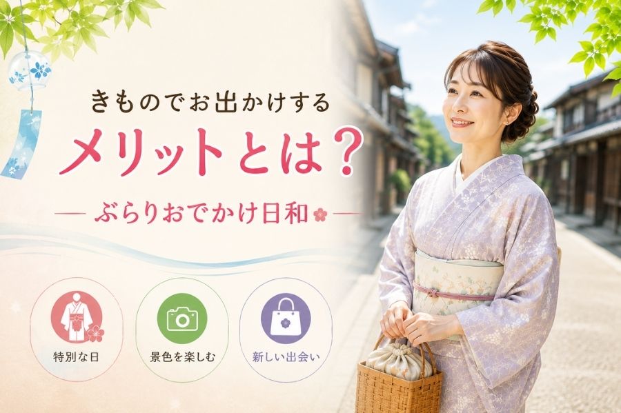 きものでお出かけするメリットとは？初心者も楽しめる「ぶらりおでかけ日和」