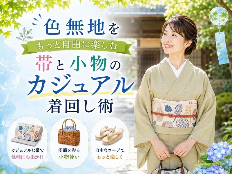 色無地をもっと自由に楽しむ｜帯と小物のカジュアル着回し術