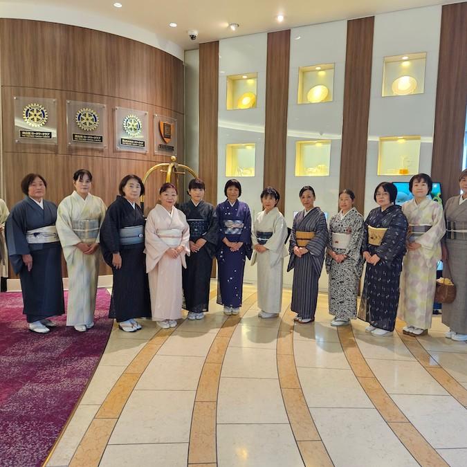 岡山店　夏着物でアフタヌーンティー