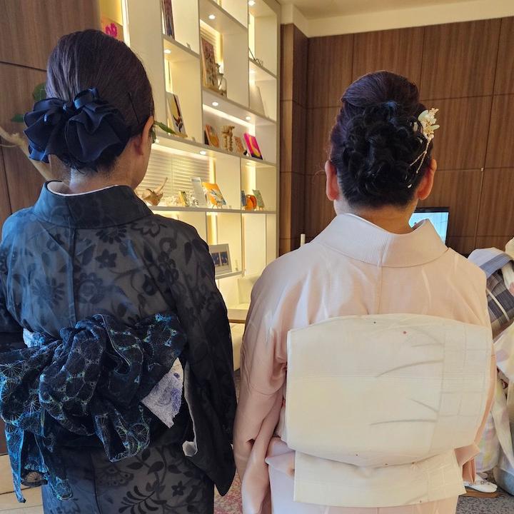 岡山店　夏着物でアフタヌーンティー