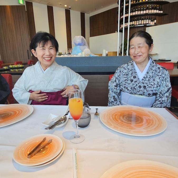 岡山店　夏着物でアフタヌーンティー