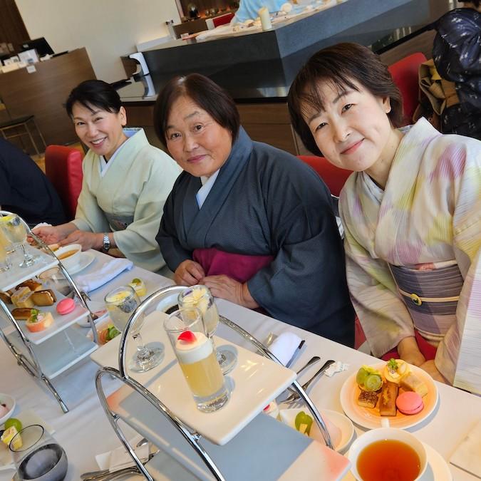 岡山店　夏着物でアフタヌーンティー