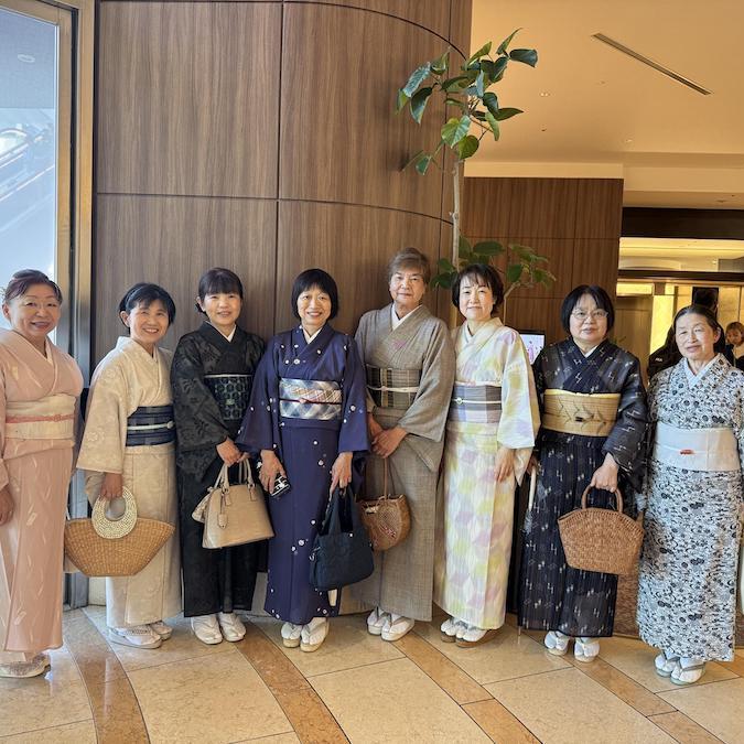 岡山店　夏着物でアフタヌーンティー