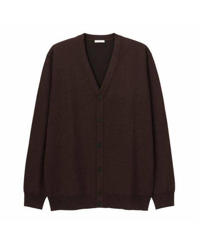 I：BASE BRAND 09 14ゲージロングVカーディガン ブラック