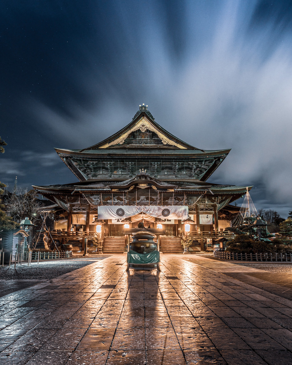 風景画(長野市 善光寺) えつよ:
