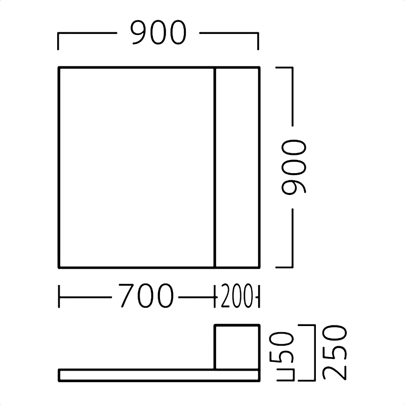 メロディー サークル付マットA900 _図面