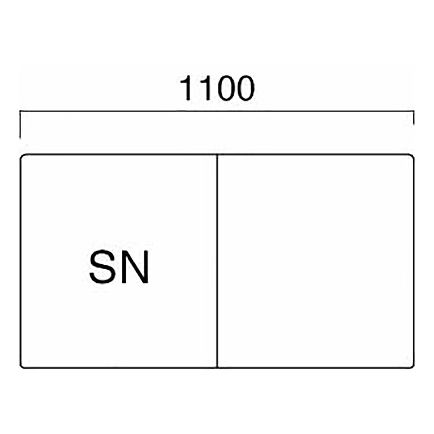 エニティSN 背無二人掛 _図面