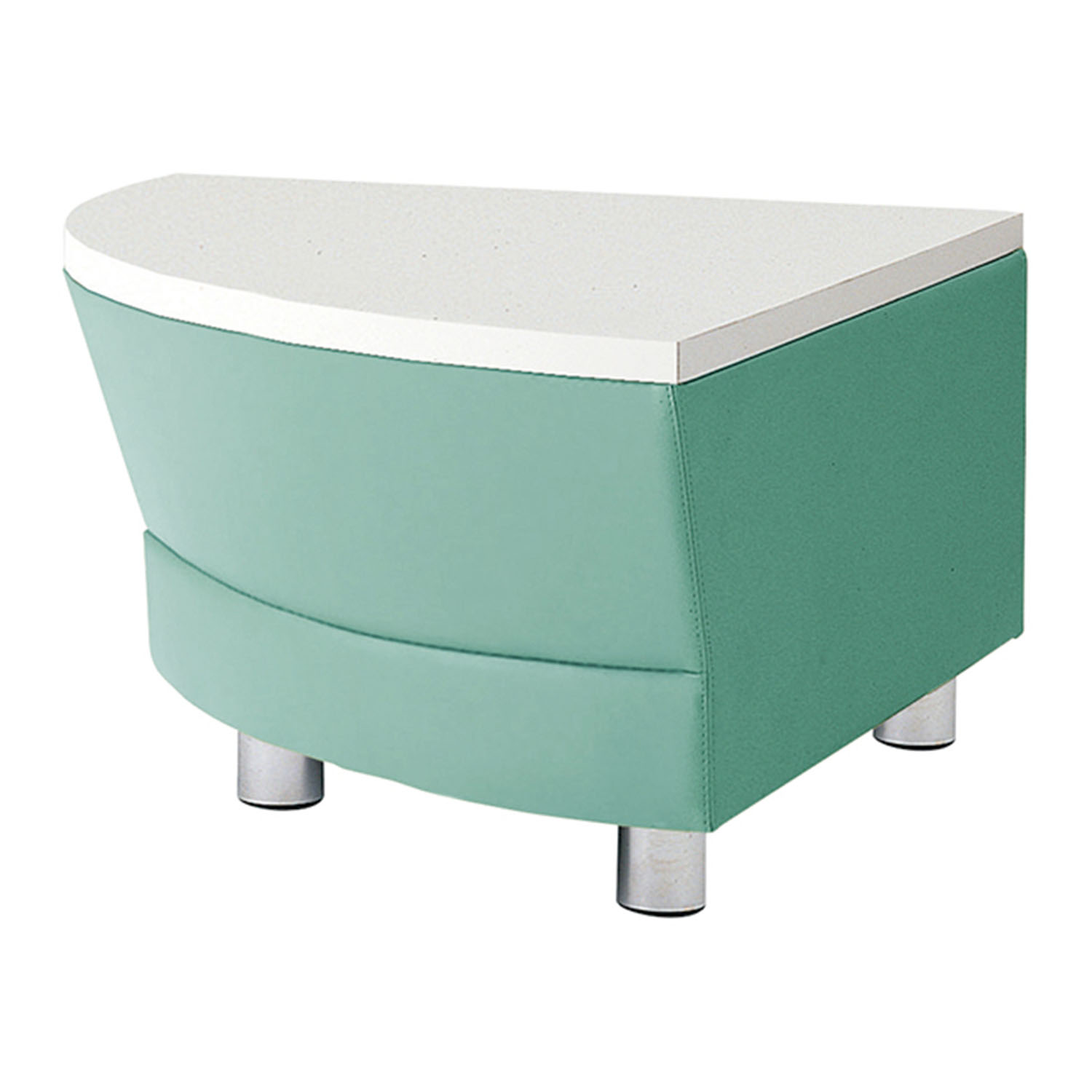アトースTR コーナーテーブル(1/4円) 木台輪木目柄樹脂シート貼り65H _商品画像