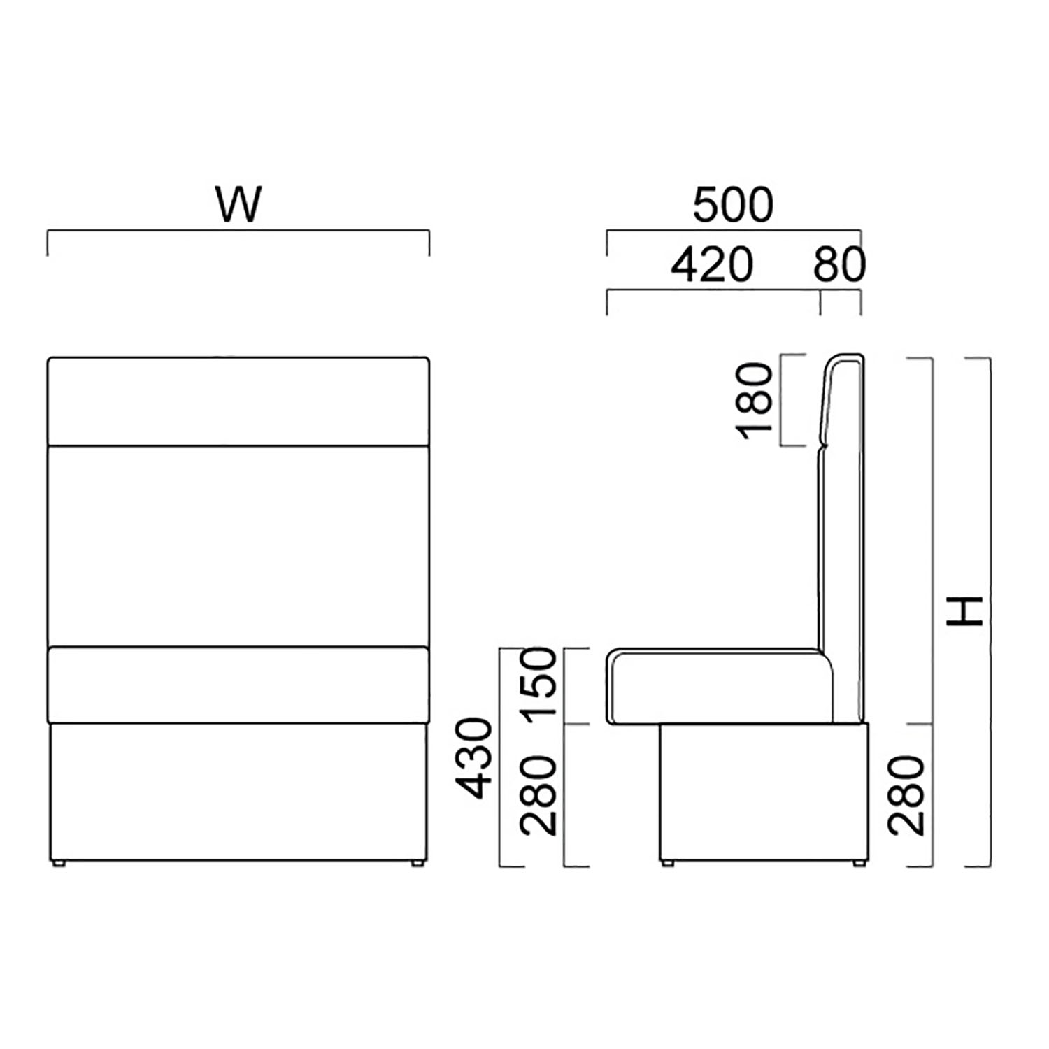 バン A2 D500 壁掛式(収納機能付) OM-4(W1110~1300) _図面