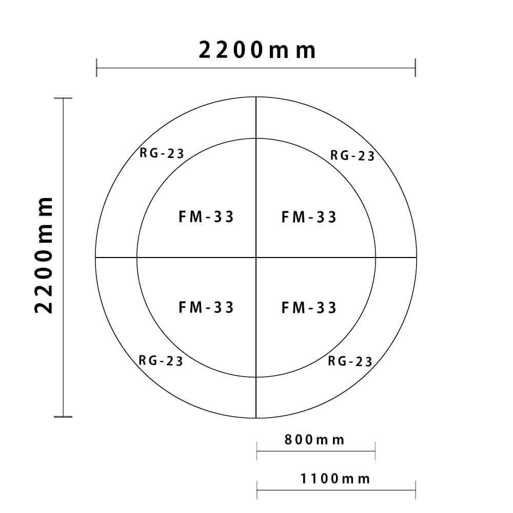 バンビシリーズ サークルタイプ 外径2200mm図面