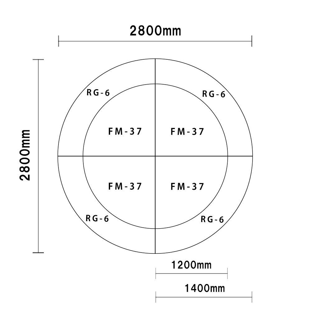 リスシリーズ サークルタイプ 外径2800mm図面