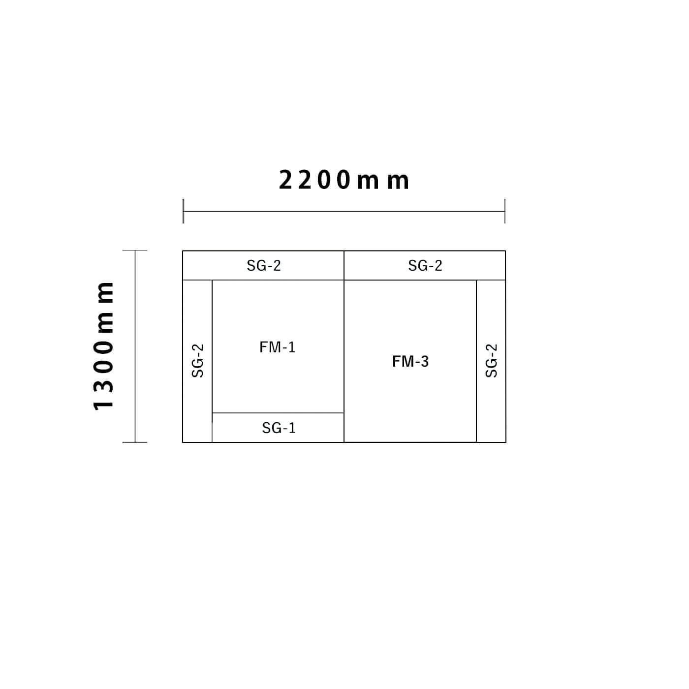リスシリーズ 1畳 入口付き図面