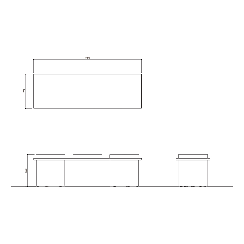 コラーナベンチ・H _図面