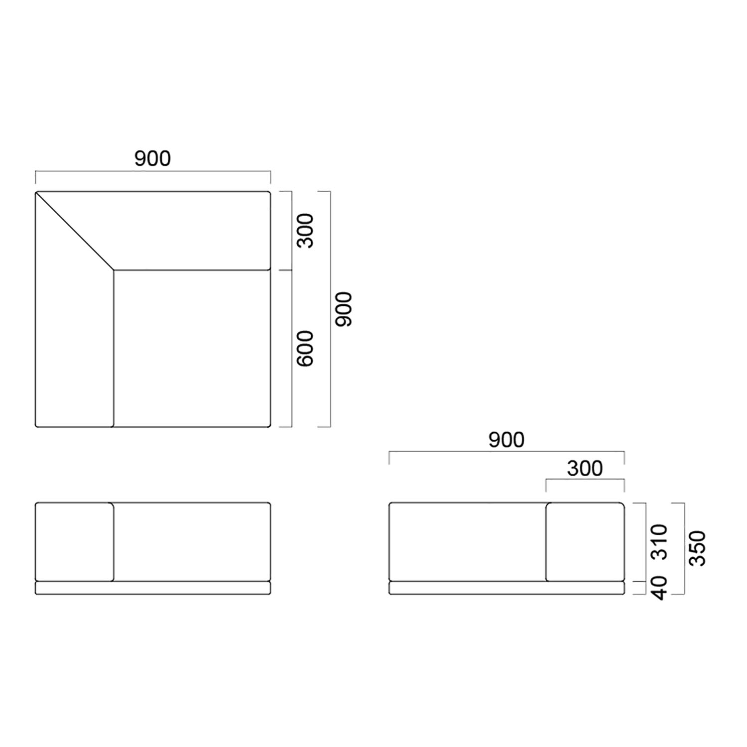 ピキSU 角コーナーブロック+マット図面