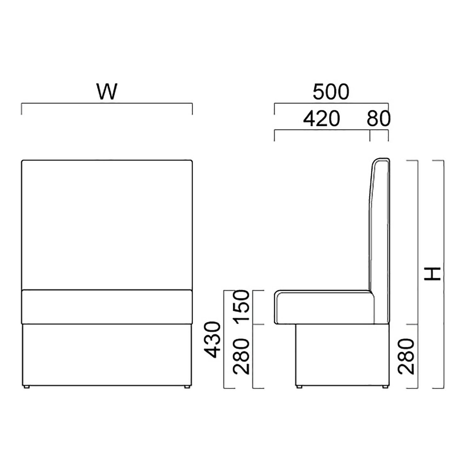 バン A1 D500 壁掛式(収納機能付) OM-4(W1110~1300) _図面