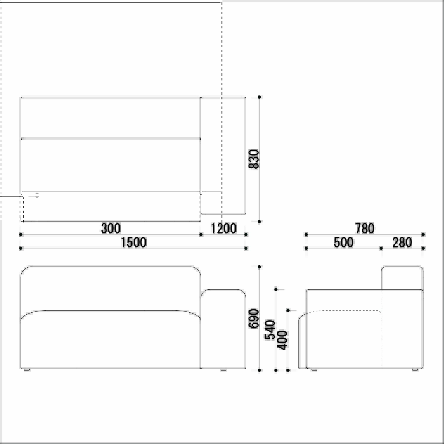 ロトロ 2P レフトアーム図面