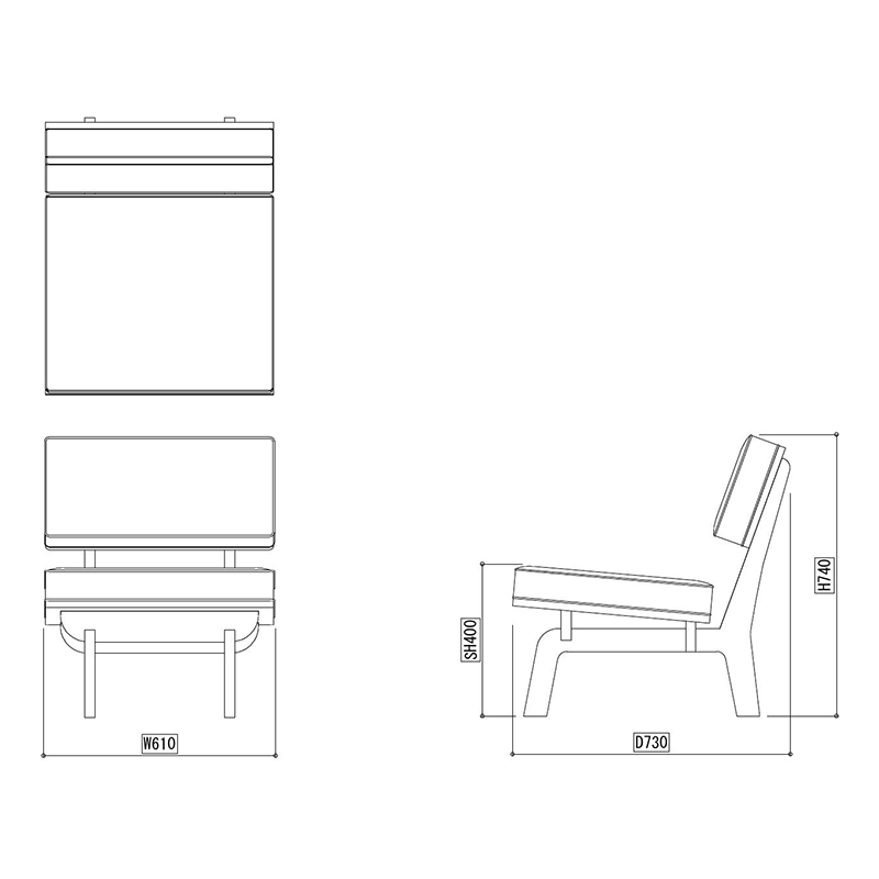 サブロクソファ/ソリッド S _図面