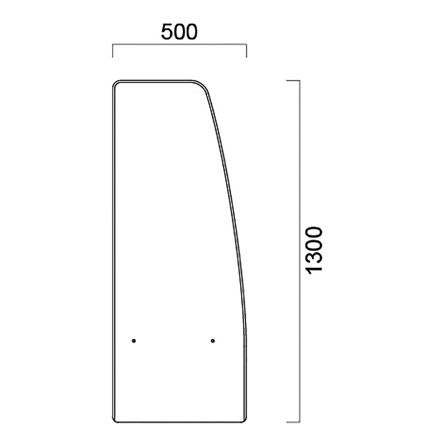 モエリス・バンに取り付けるパネルシリーズ PA9500BL サイドパネル(パネル厚:30t) 左用 _図面