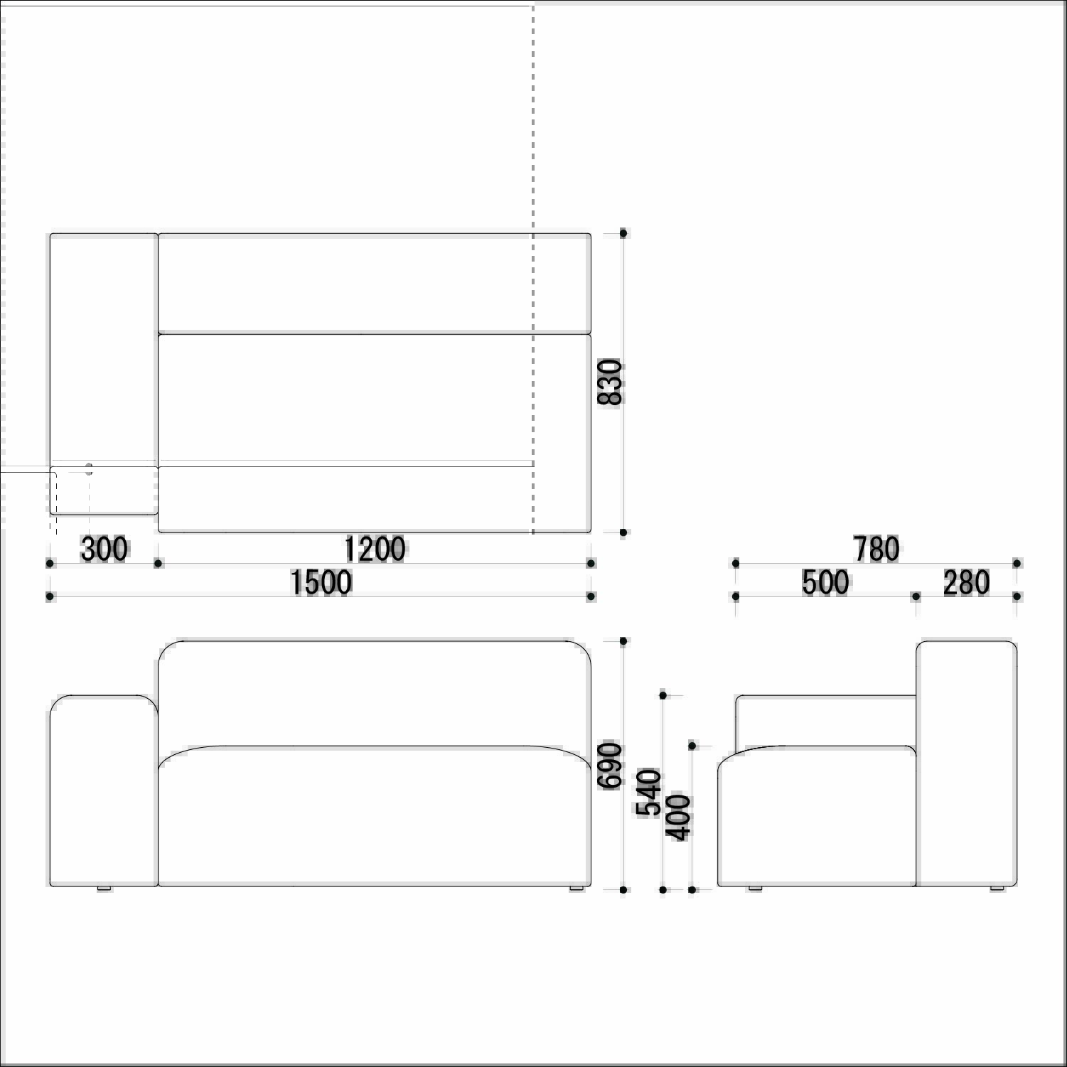 ロトロ 2P ライトアーム図面