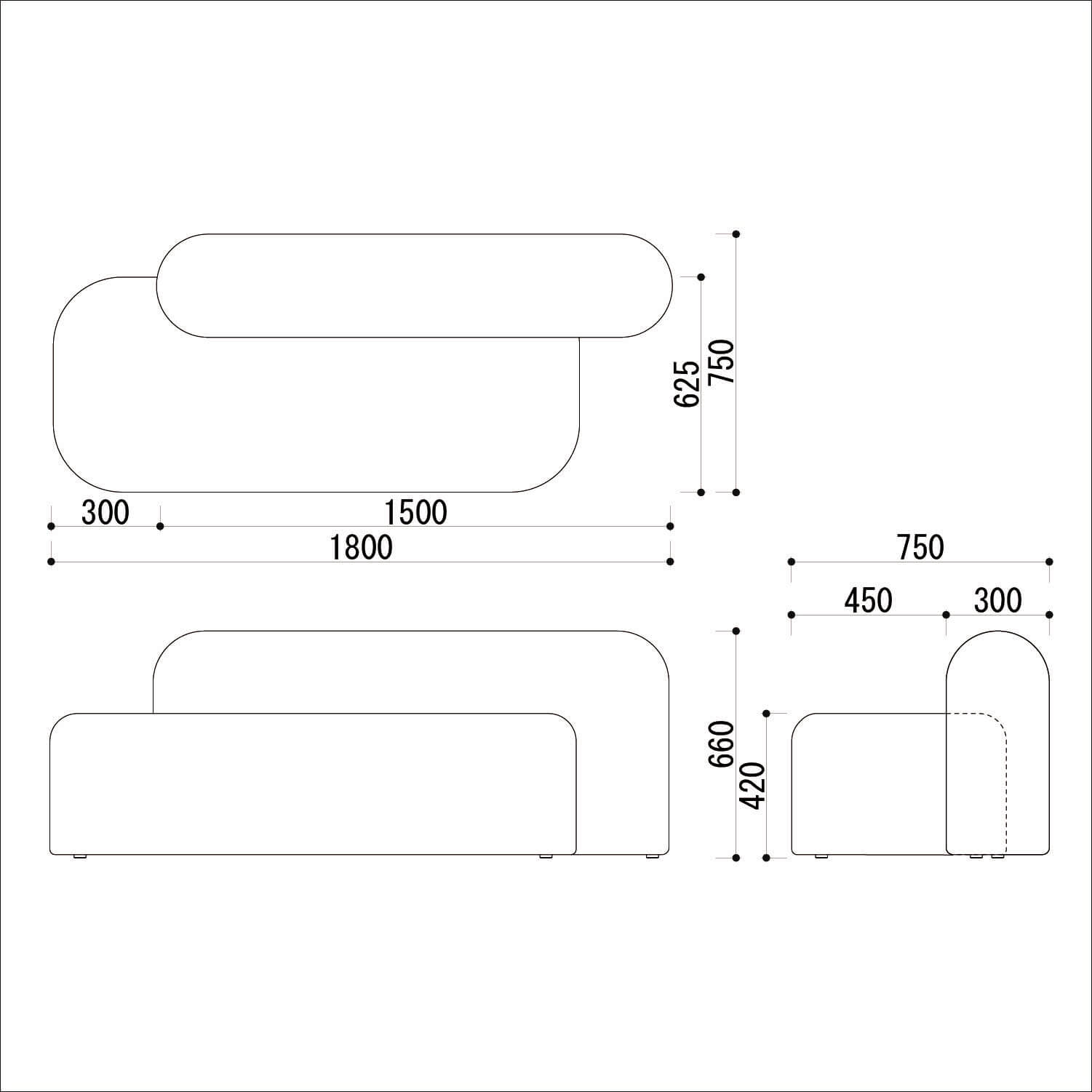 オブインナ1800 レフトアーム図面