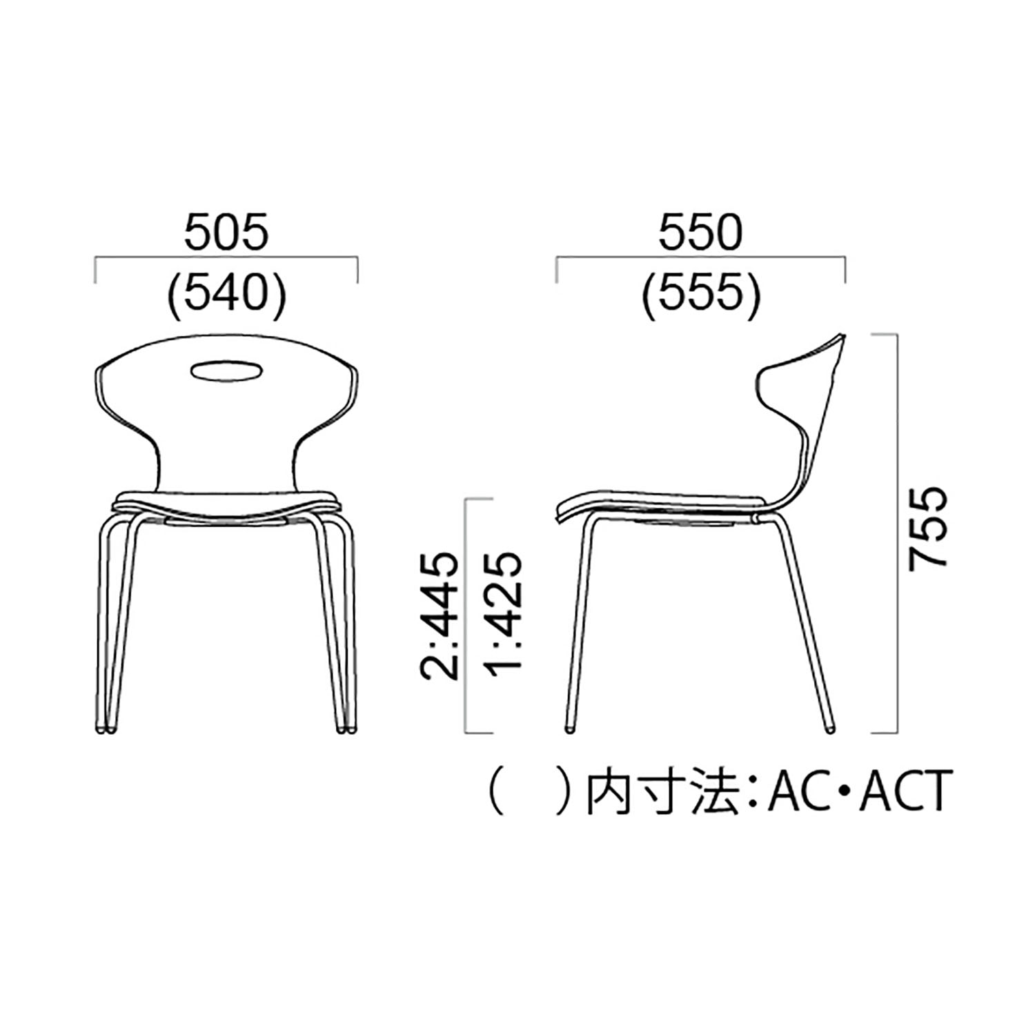 テモラA 4本脚 MN・MD 張座 _図面