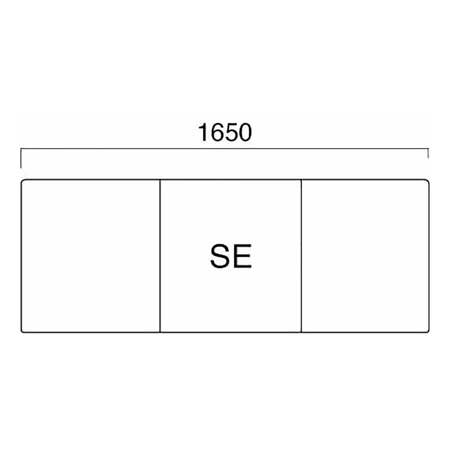 エニティSE 背無三人掛 _図面