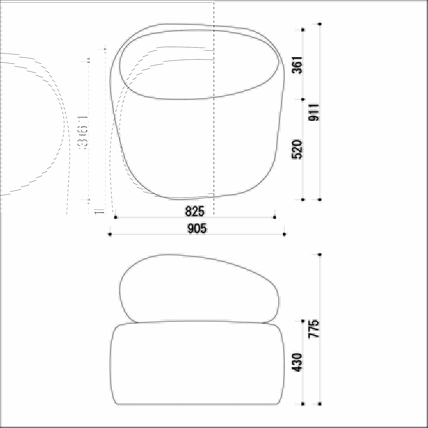 セラニダS ライトアーム図面