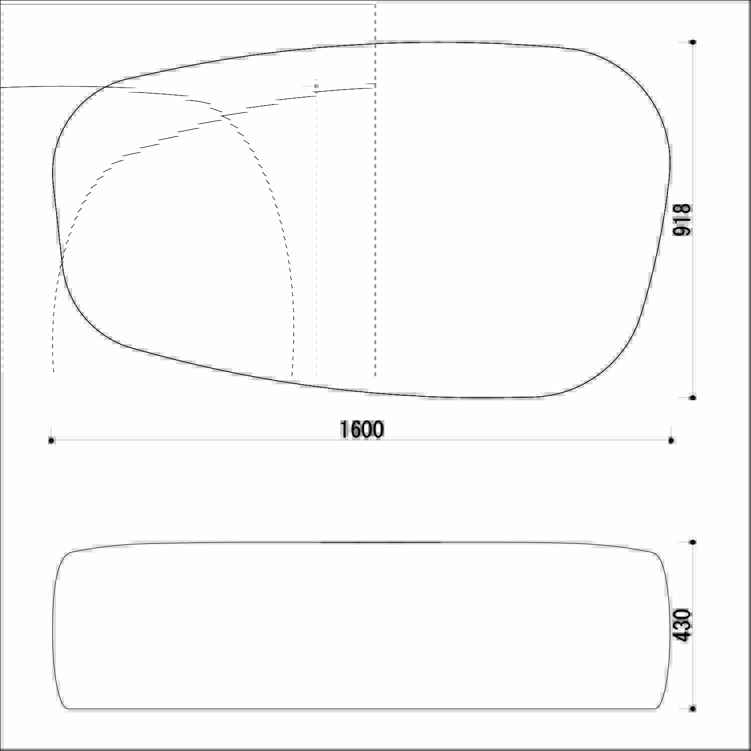 セラニダL スツール図面