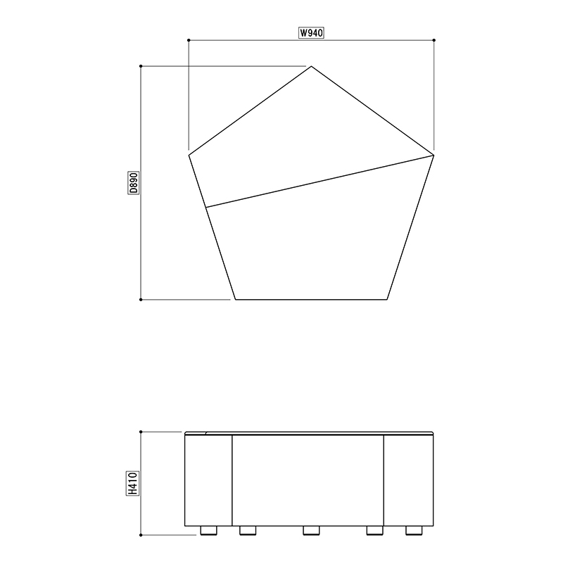 アゴラ スツールT右 _図面