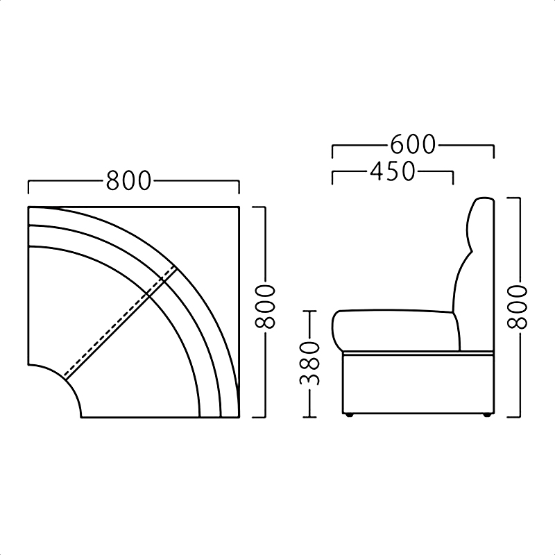 フーガ コーナー(分離式) _図面