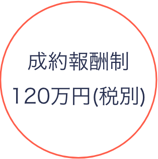 成功報酬制120万円(税別)