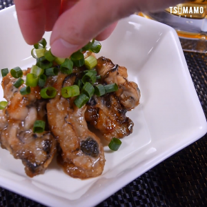 カキのアツアツ甘辛焼き