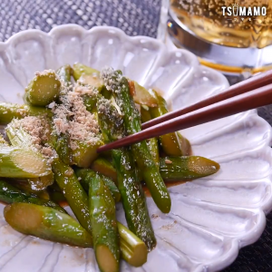 焼アスパラのからし和え