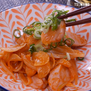魚肉ソーセージのピリ辛ケチャップ炒め
