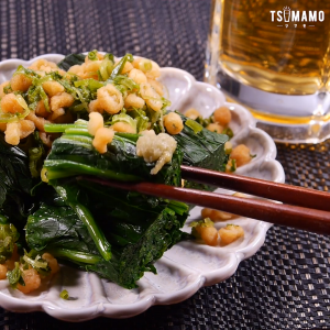 揚げ玉ほうれん草