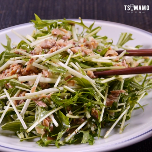 水菜とツナの粒マスタードサラダのレシピ