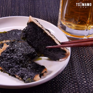 鶏ひき肉と海苔のサンド焼き