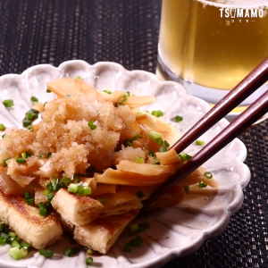 油揚げとわけぎのポン酢がけ