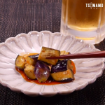 レンチン茄子のラー油おつまみ
