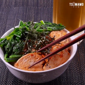 ゆで鶏キムチ丼