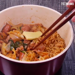 プチチゲ風インスタント麺鍋