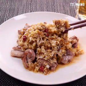 鶏もも肉のザーサイ香味かけ