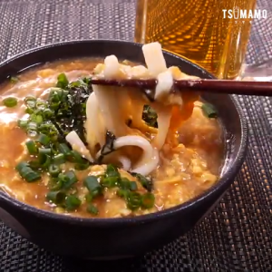 ふわふわ卵とじうどん